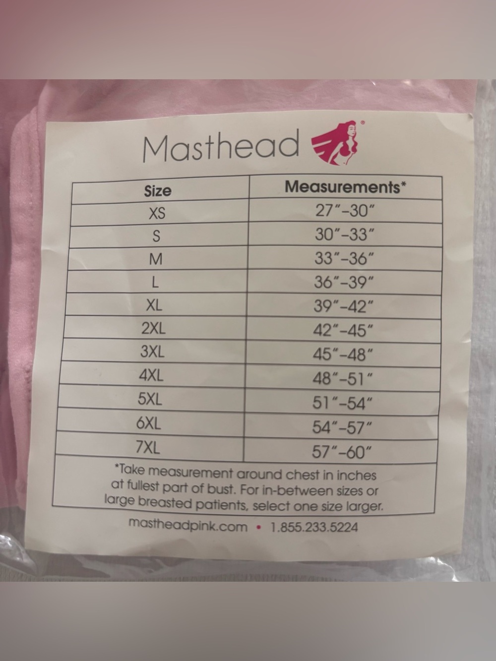 The Elizabeth Pink Surgical Bra MastHead Size Large. - Picture 6 of 6